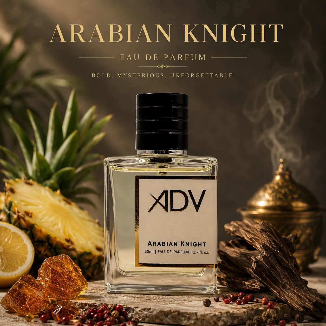 Arabian Knight by Aroma Di Vita – Amber Oud Perfume – 50ml Apparel Perfume