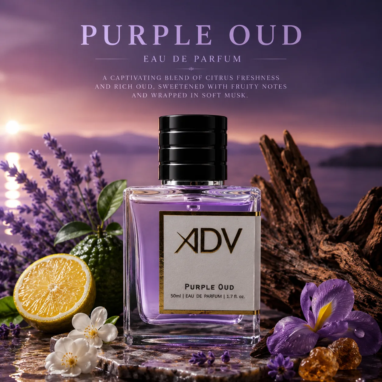 Purple Oud by Aroma Di Vita – Oud Perfume for Women – 50ml Apparel Perfume